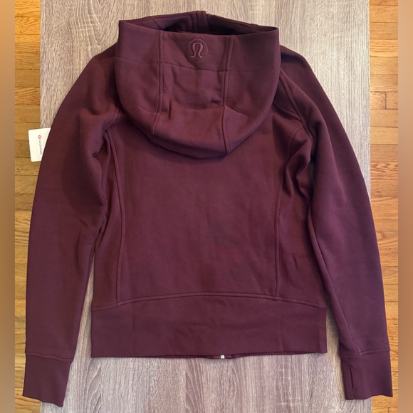 New w/tags Lululemon Burgundy full Zip-Up Scuba Hoodie. Size 10. Garnet. - Picture 16 of 16